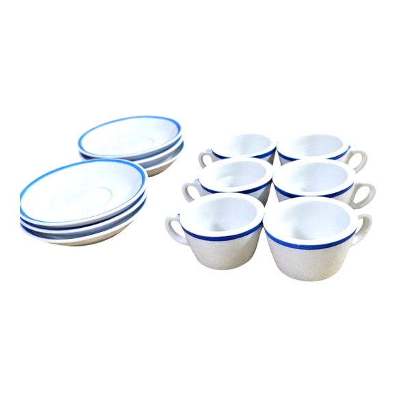 No brand Other - Vintage Elegant Blue and White China Tea/Espresso 12 Piece Set